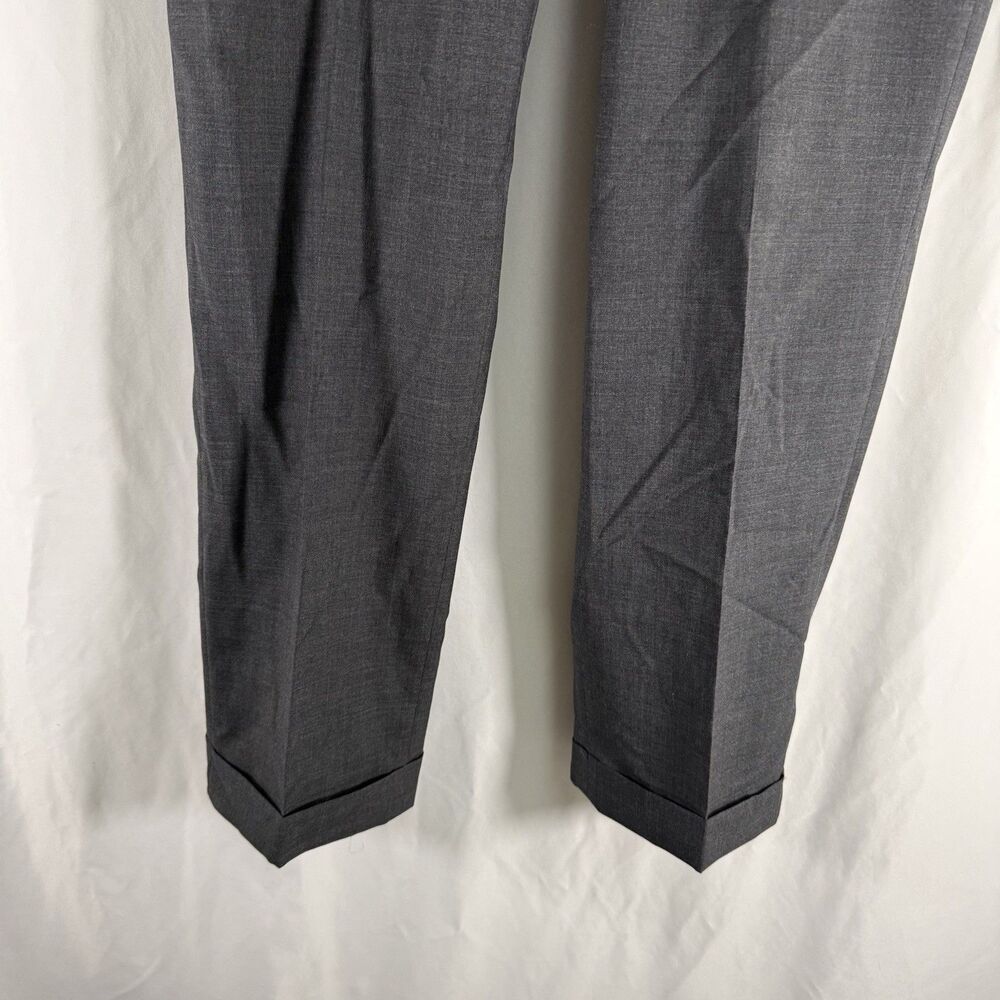 Lauren Ralph Lauren 37x30 Grey Wool Pleated Slash Pockets Total Comfort - Picture 3 of 9